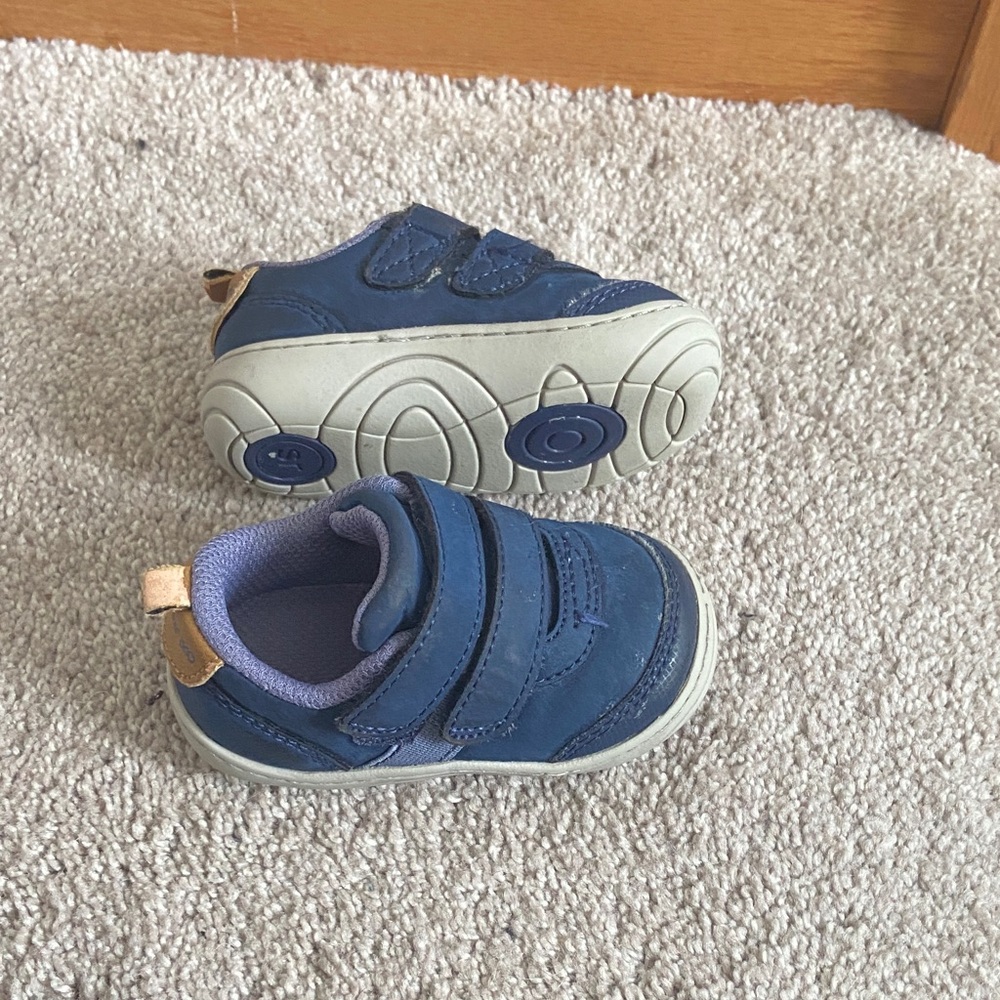 Blue Kids Shoes with Velcro Straps